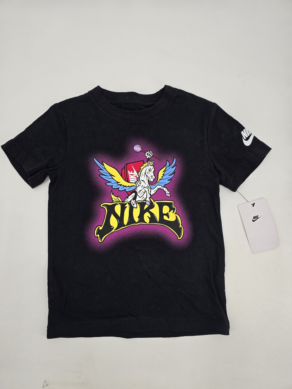 Nike Boys Pegasus Black Tee  Size 4 NWT